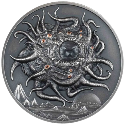 2023 Lovecraft Azathoth 3oz Silver Antiqued Ultra High Relief Coin