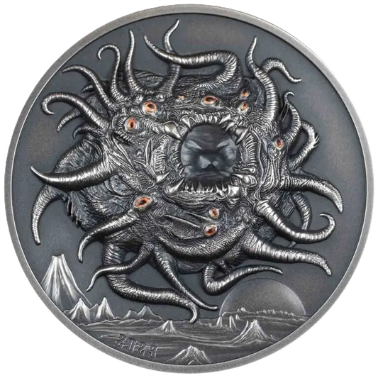 2023 Lovecraft Azathoth 3oz Silver Antiqued Ultra High Relief Coin