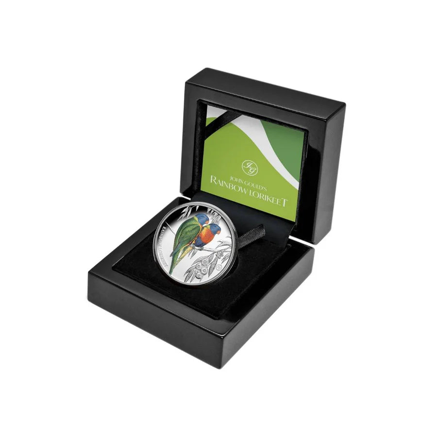 2024 Niue Birds of Australia Rainbow Lorikeet 1oz Silver Proof Coloured Coin