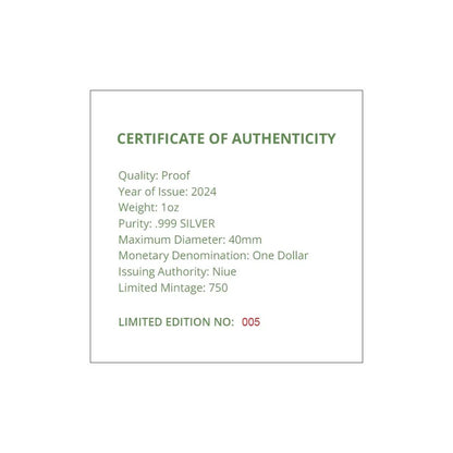 2024 Niue Birds of Australia Rainbow Lorikeet 1oz Silver Proof Coloured Coin