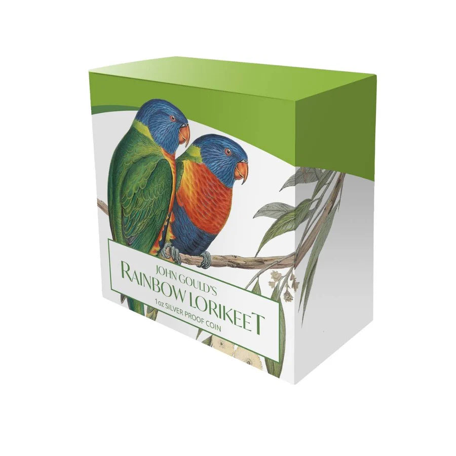 2024 Niue Birds of Australia Rainbow Lorikeet 1oz Silver Proof Coloured Coin