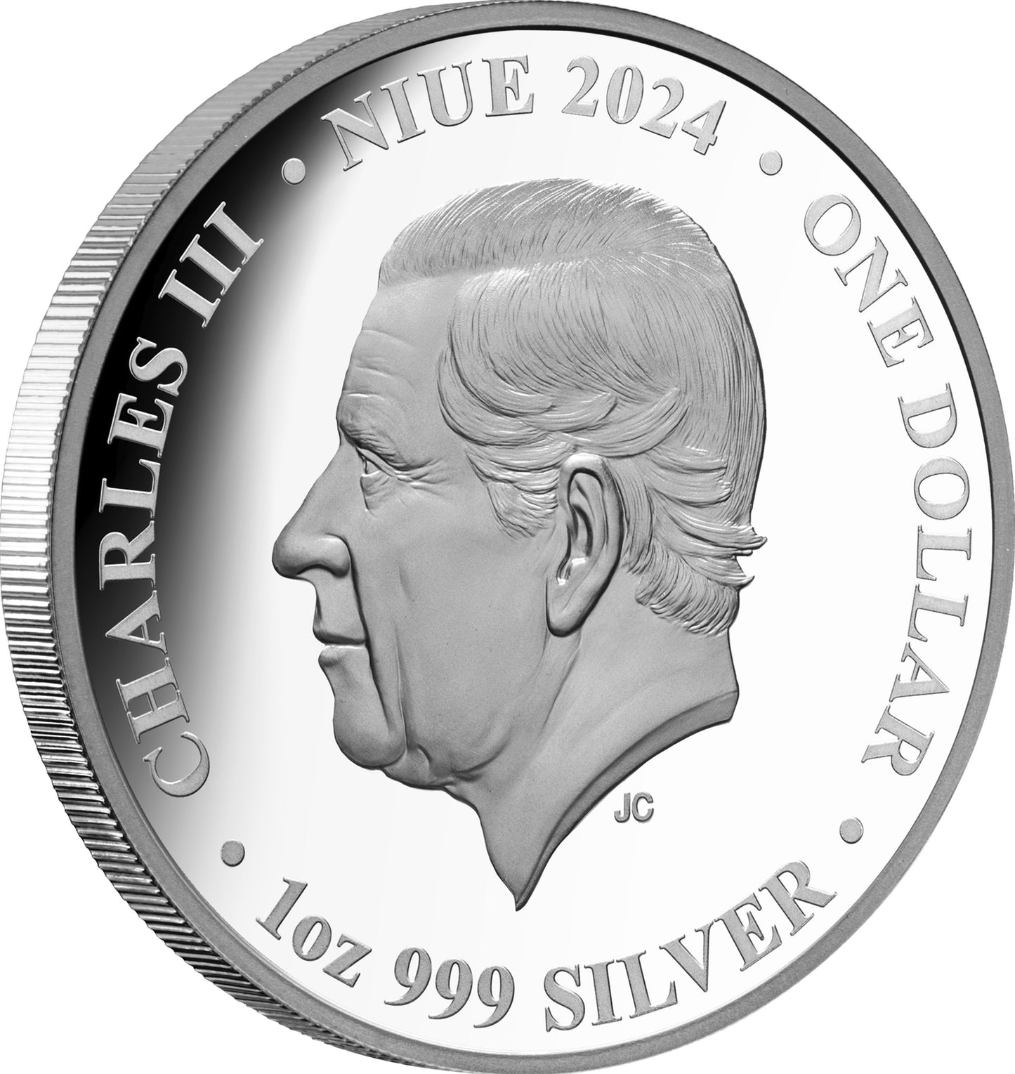 2024 NIUE Gryphon 1oz Rose-Gold Gilded Silver Proof Coin