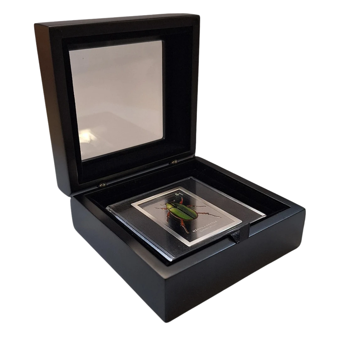 2026 Mānuka Beetle 2oz Silver Proof Coloured HR Coin