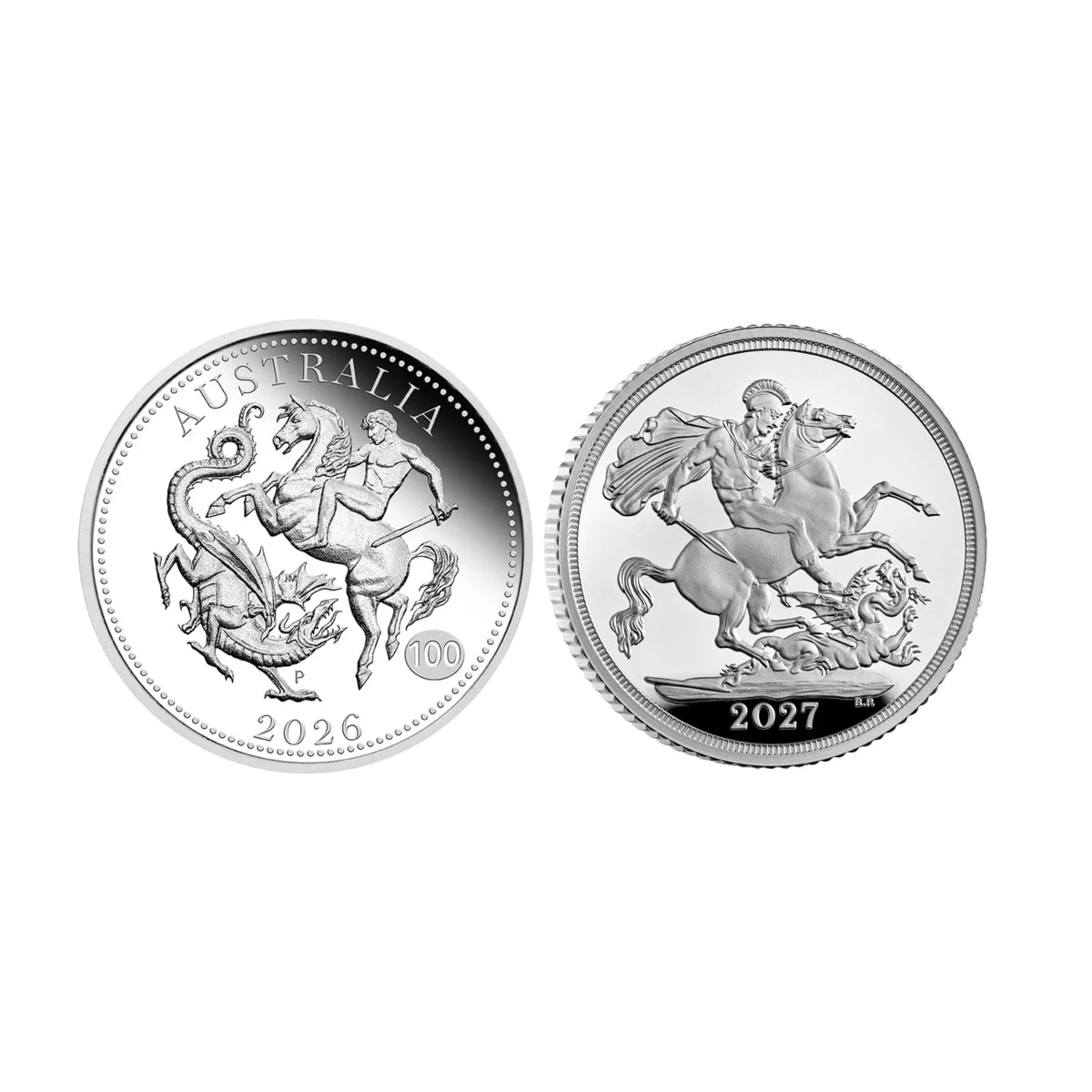 2026–2027 Perth Mint & Royal Mint Sovereign Silver Proof 2 Coin Collection
