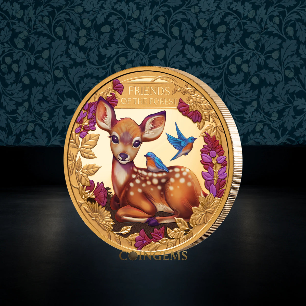 2026 Niue Friends of the Forest Fawn 1oz Gold Proof Coloured Coin