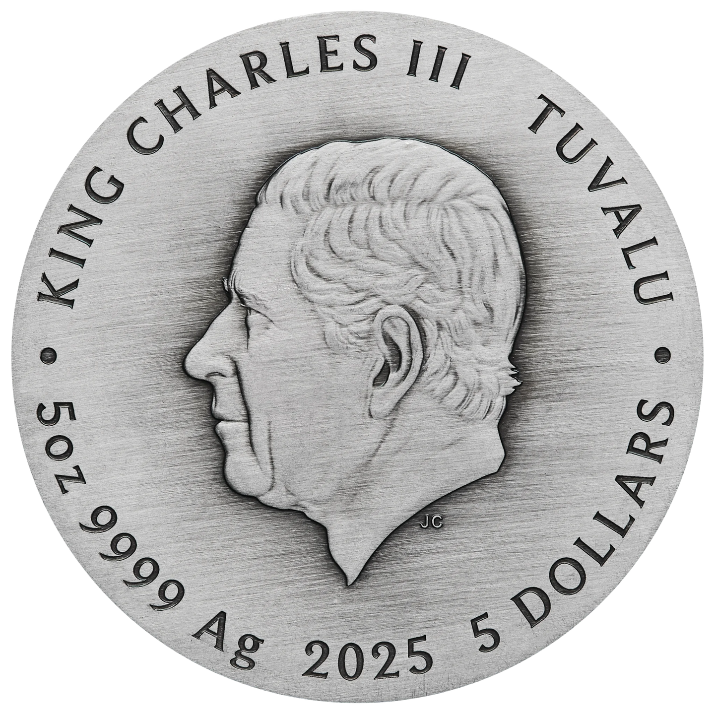 2025 Perth Mint World Popular Dogs 5oz Silver Antiqued HR Coloured Coin - last one