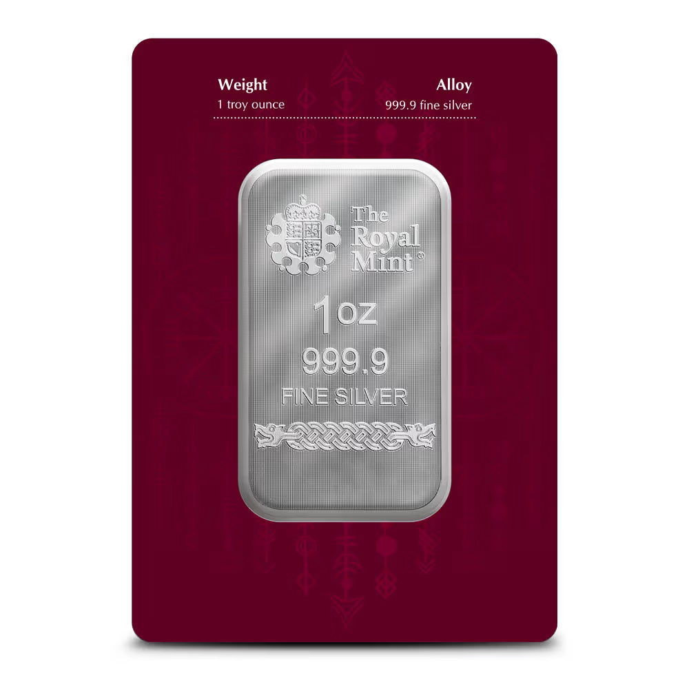 The Royal Mint Norse Gods Odin 1oz Silver Bullion Bar