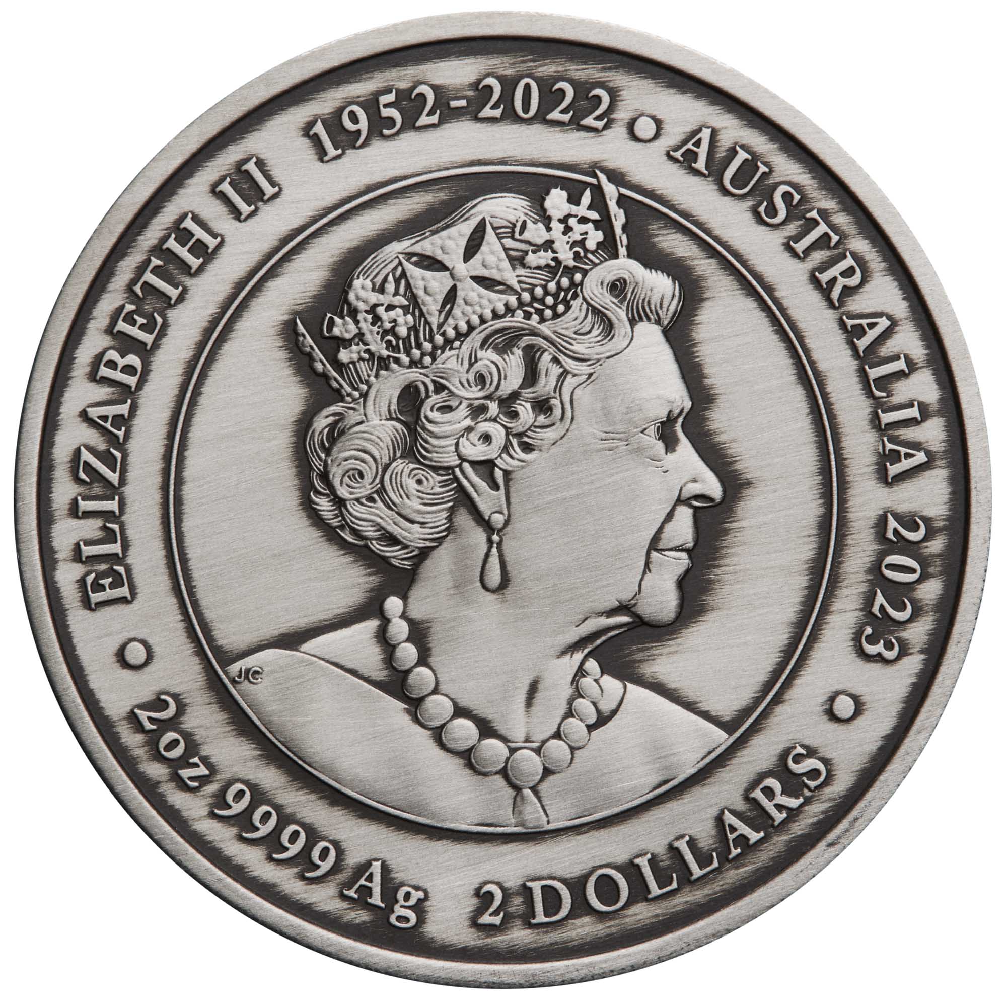 2023 Perth Mint Ningaloo Eclipse 2oz Silver Antiqued Coloured Coin