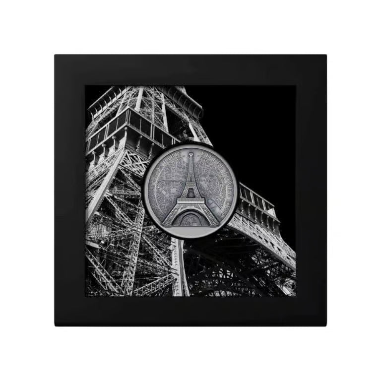 2024 CIT Eiffel Tower 2oz Silver Antiqued High Relief Coin