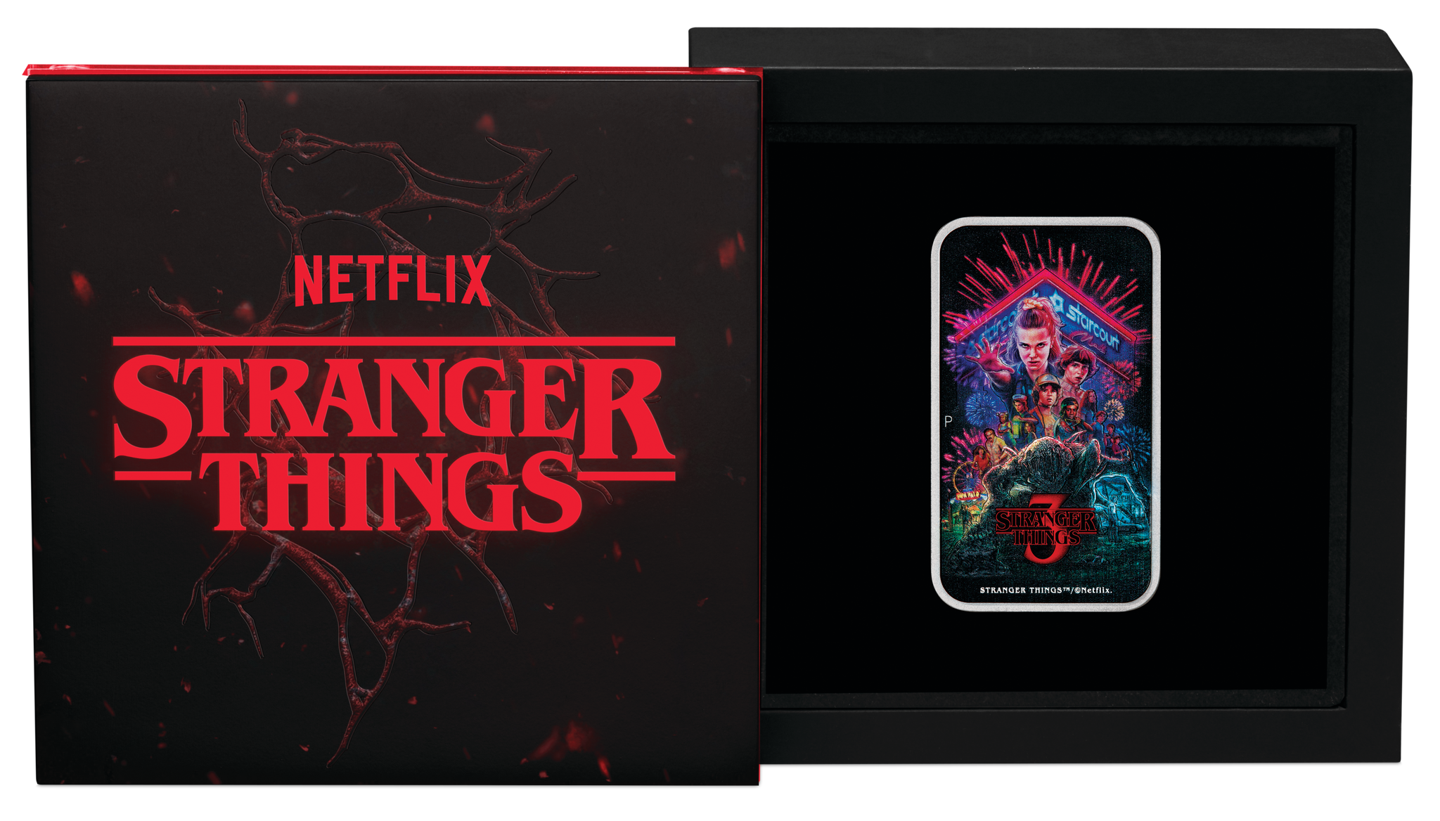 2026 Perth Mint Stranger Things Season 3 1oz Silver Coloured  Rectangle Coin