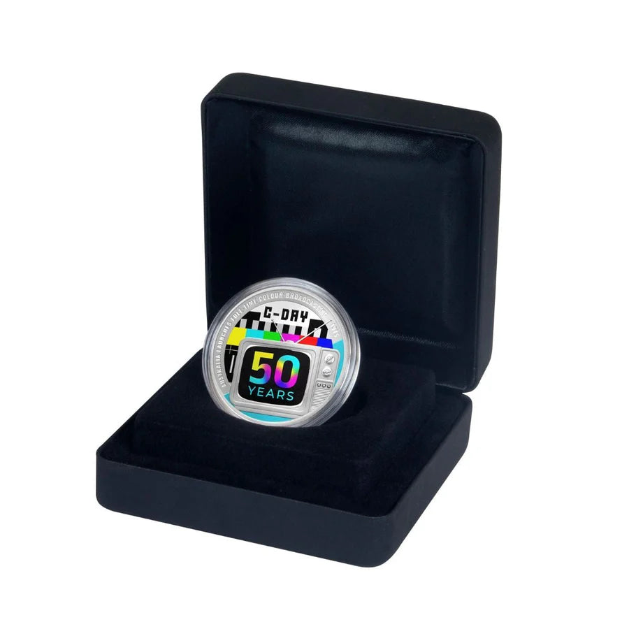 2025 Perth Mint Colour TV 50th Anniversary 1oz Proof Silver Coin