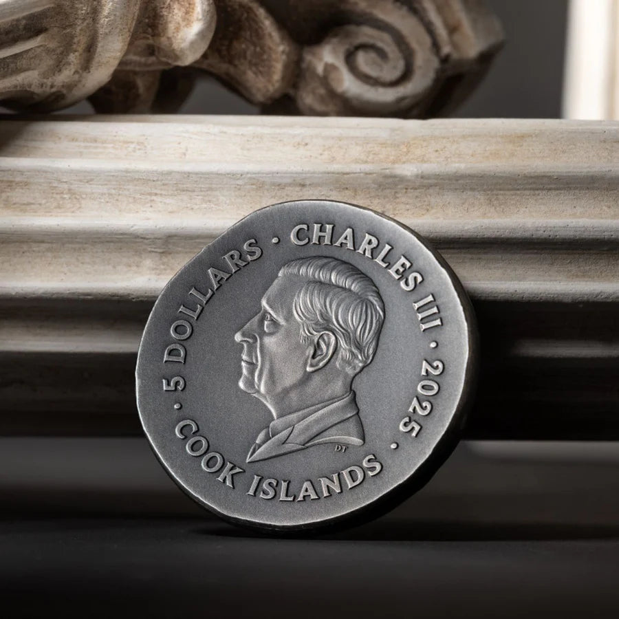 2025 Cook Islands Numismatic Icons Leon 1oz Silver Antiqued Coin