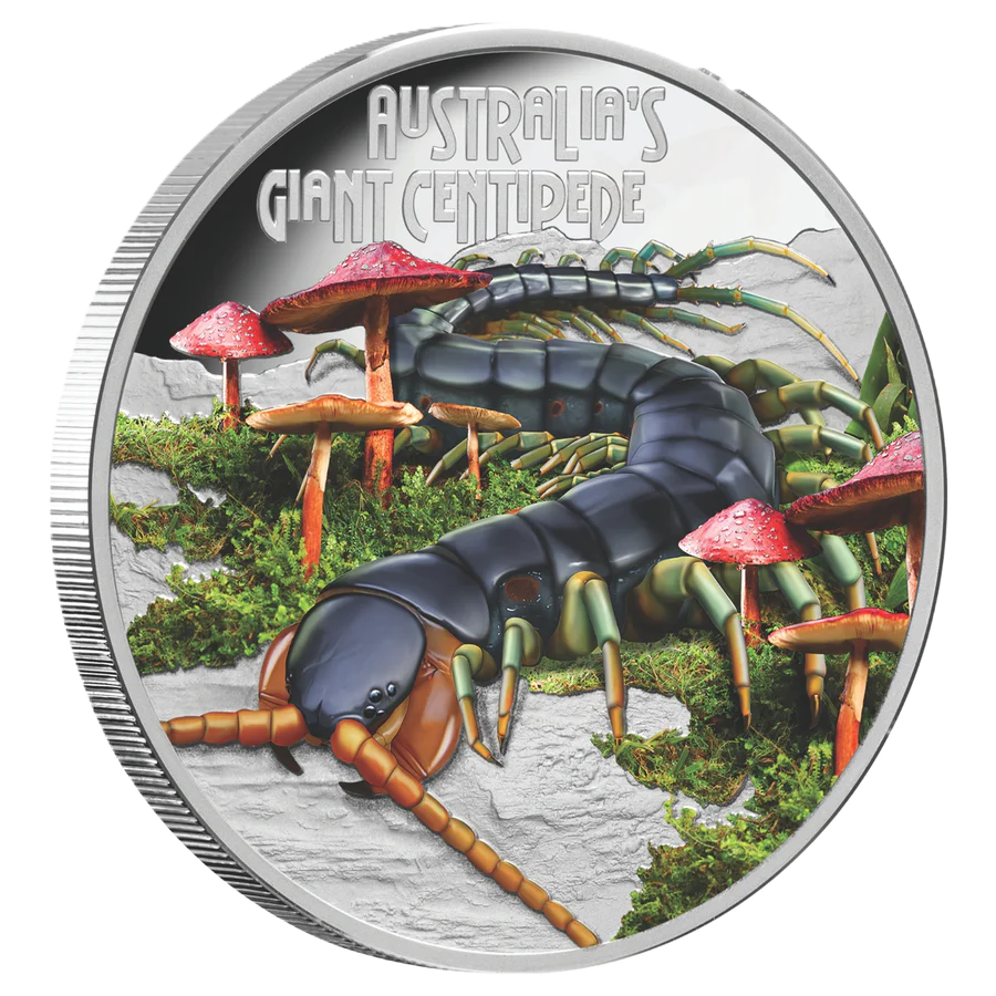 2026 Deadly & Dangerous Giant Centipede 1oz Silver Proof Coin
