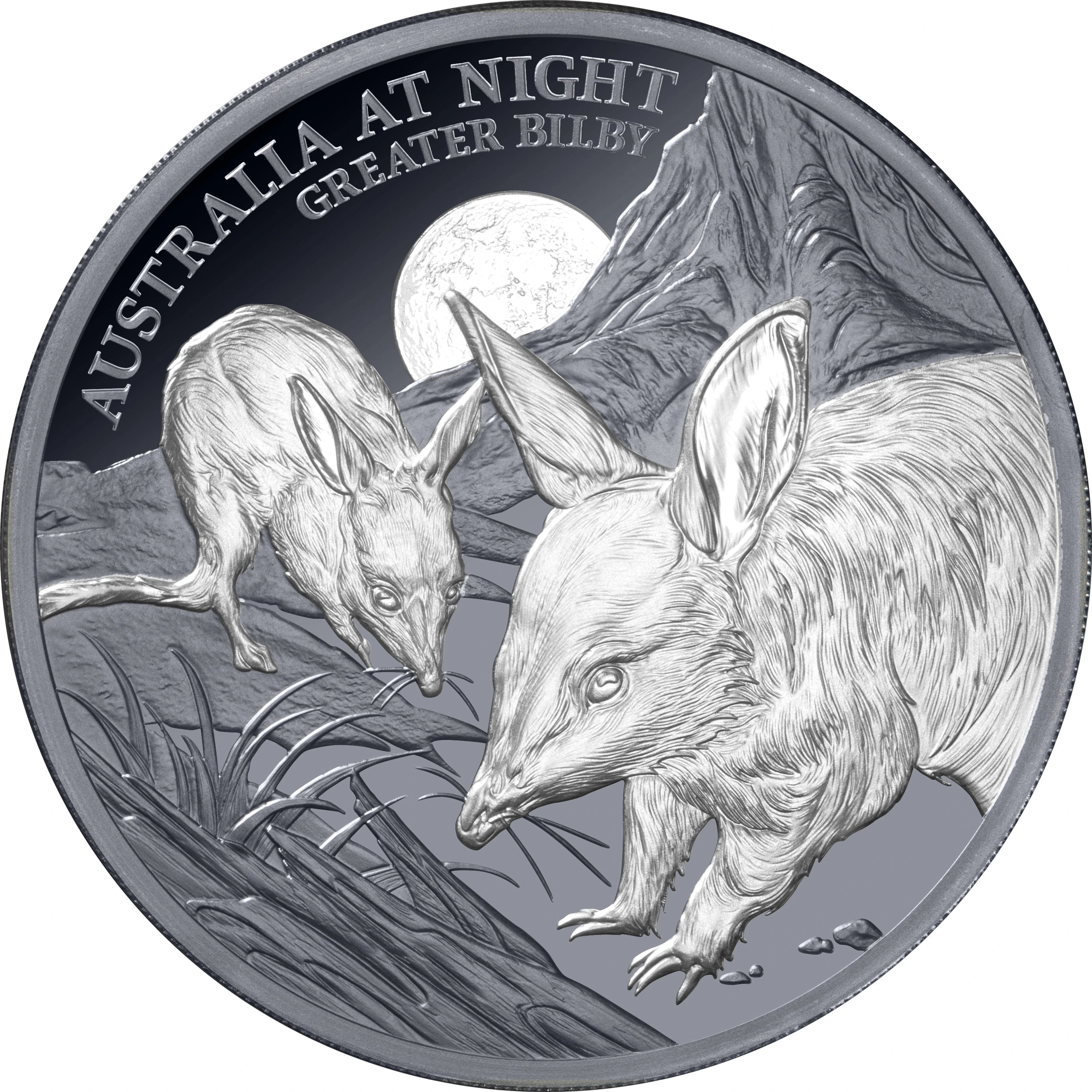 2026 Niue Australia at Night Greater Bilby 1oz Silver Black Proof Coin