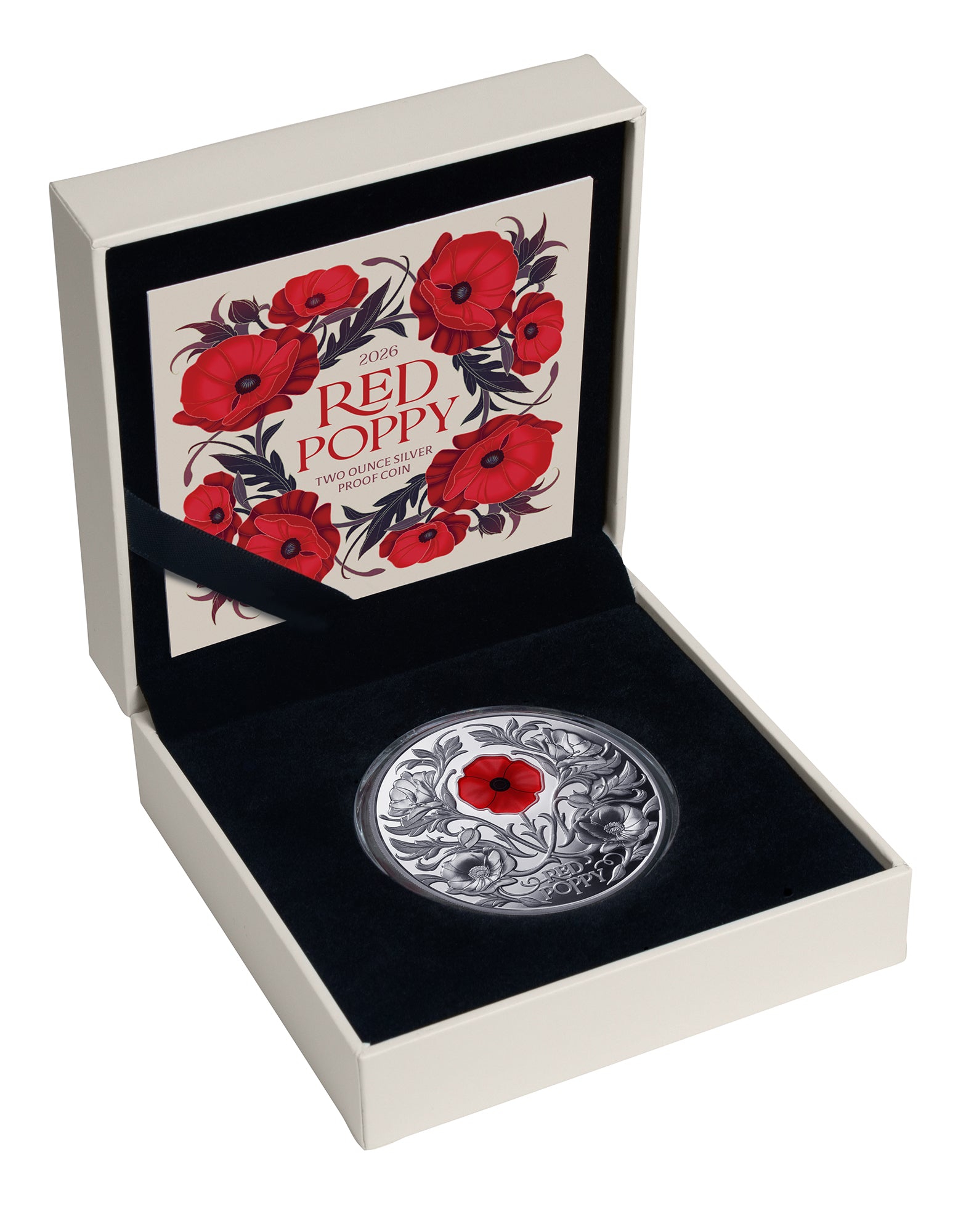 2026 Niue Red Poppy Window 2oz Silver Proof Coin