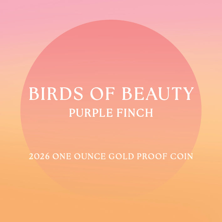 2026 Niue Birds of Beauty Purple Finch & Magnolias 1oz Gold Proof Coin