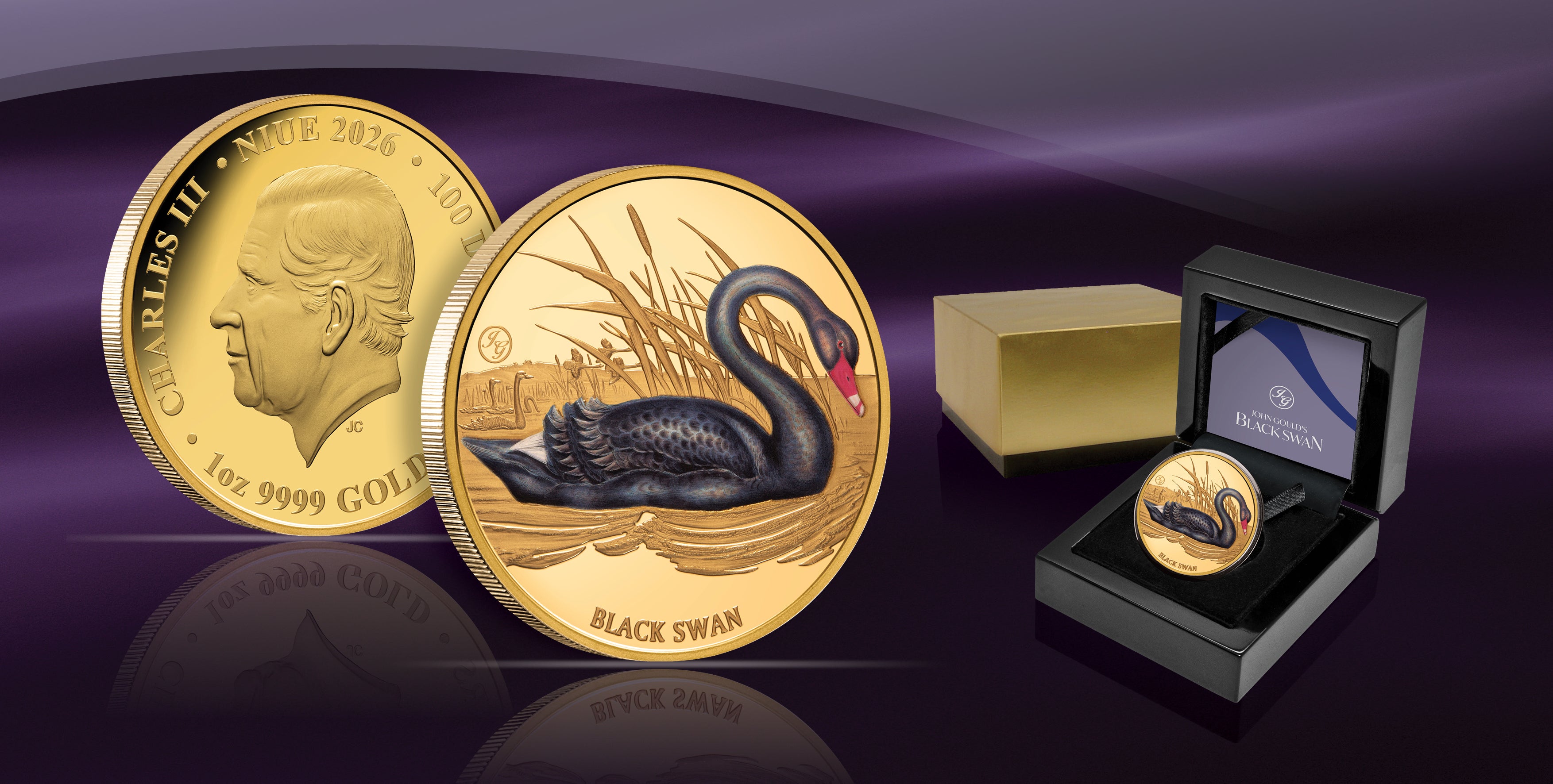 2026 Niue Black Swan 1oz Gold Proof Coin