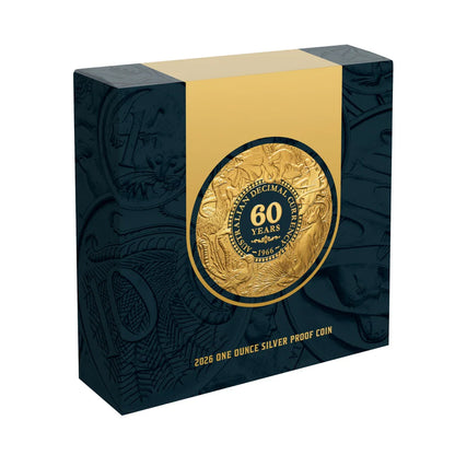 2026 Niue Decimal Currency 60th Anniversary Wildlife 1oz Silver Proof Gold-Plated Coin