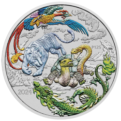 2024 Perth Mint Chinese Myth and Legends Four Guardians LAN 1oz Silver Coloured Coin