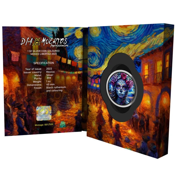 2023 Mexico Dia de los Muertos Impressionism 1oz Silver Coin