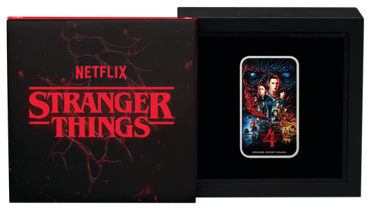 2026 Perth Mint Stranger Things – Season 4 1oz Silver Coloured  Rectangle Coin