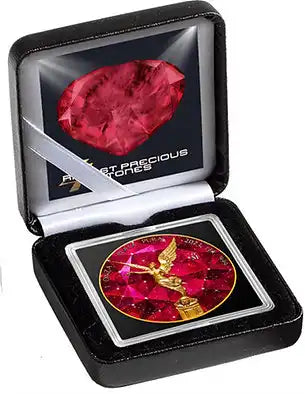 2024 Mexico Libertad Red Beryl Precious Stones 1oz Silver Gold & Diamond Dust Coin
