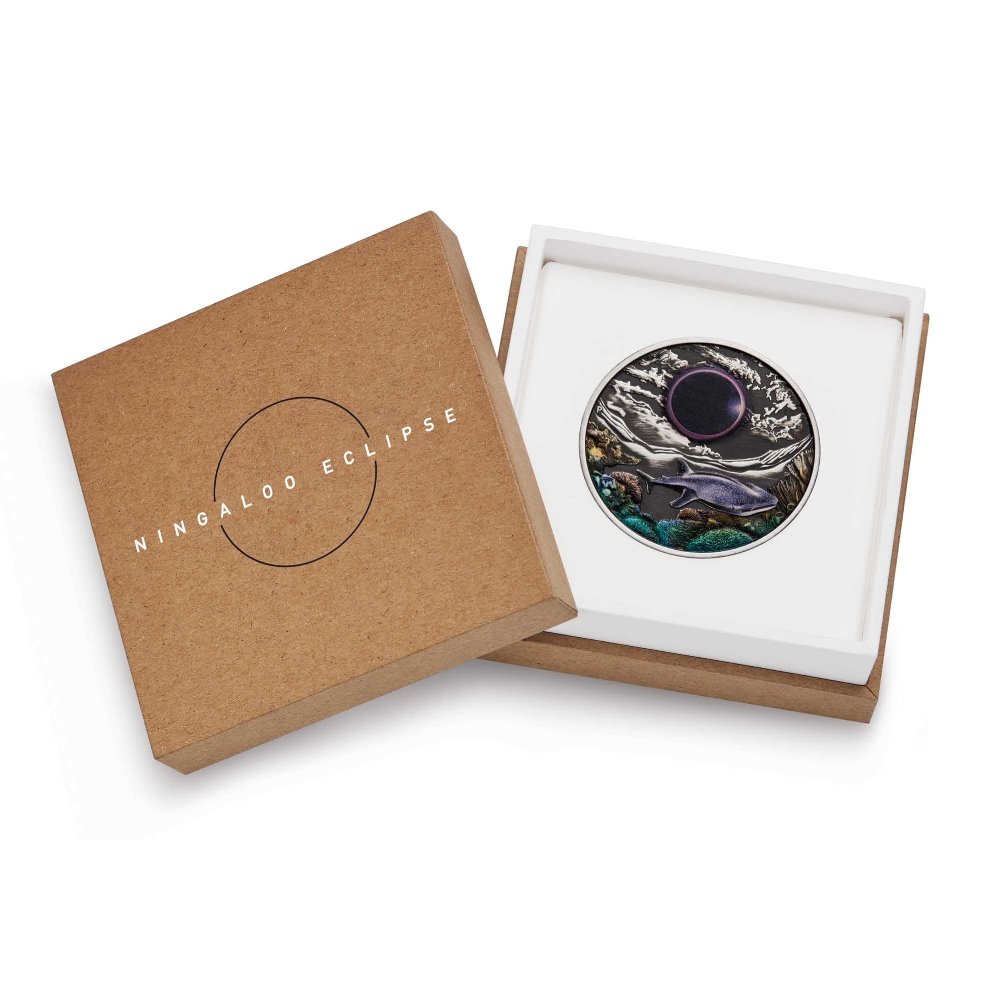 2023 Perth Mint Ningaloo Eclipse 2oz Silver Antiqued Coloured Coin