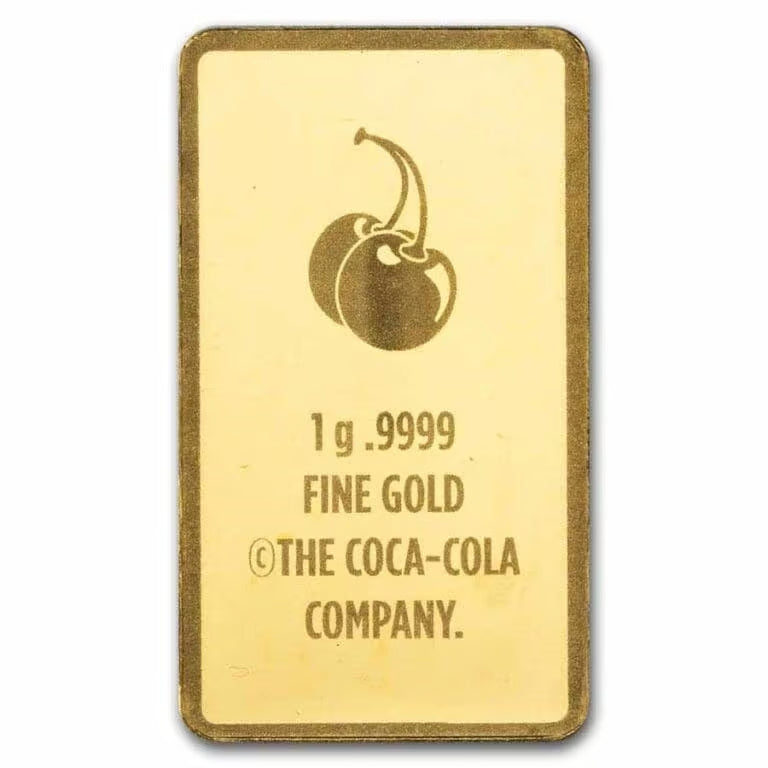 2025 PAMP limited edition Coca-Cola Cherry Coke 1g Gold Bar