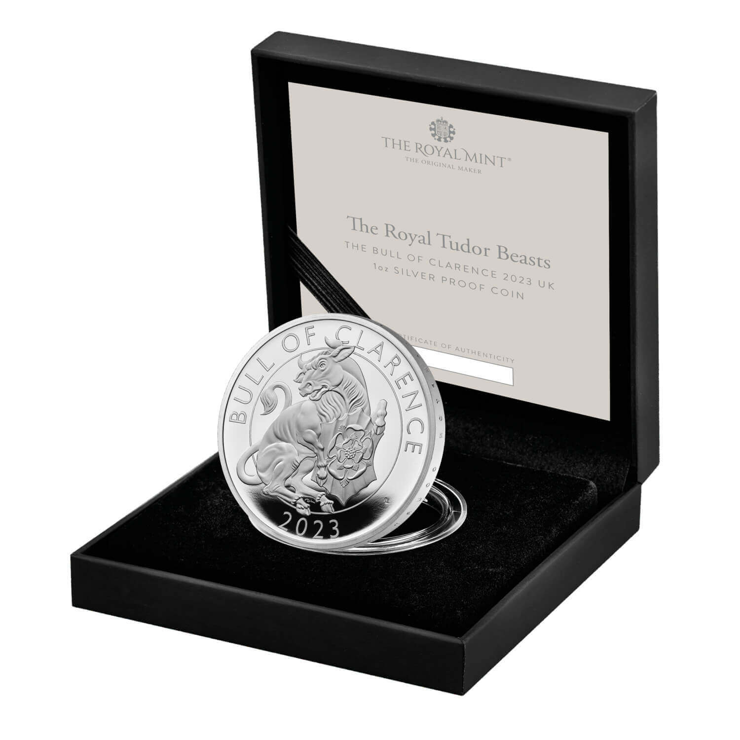 2023 Royal Mint Tudor Beasts Bull of Clarence 1oz Silver Proof Coin