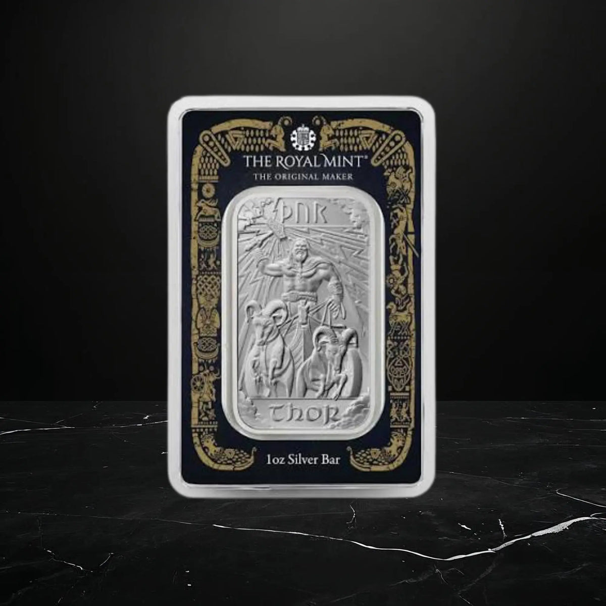 Royal Mint Norse Gods Thor 1oz Silver Bullion Bar