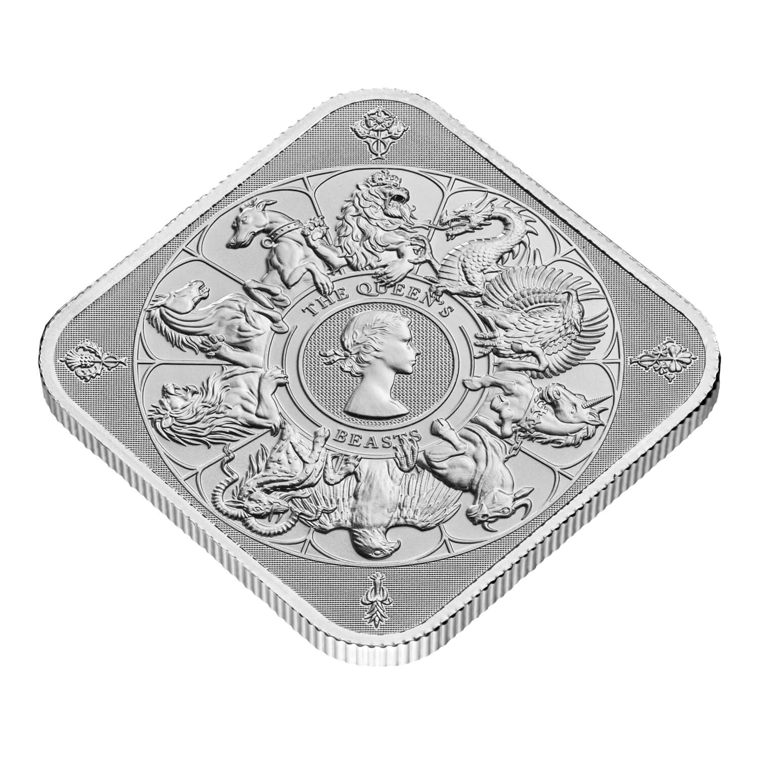 The Queen's Beasts 1oz Silver Bullion Bar on card