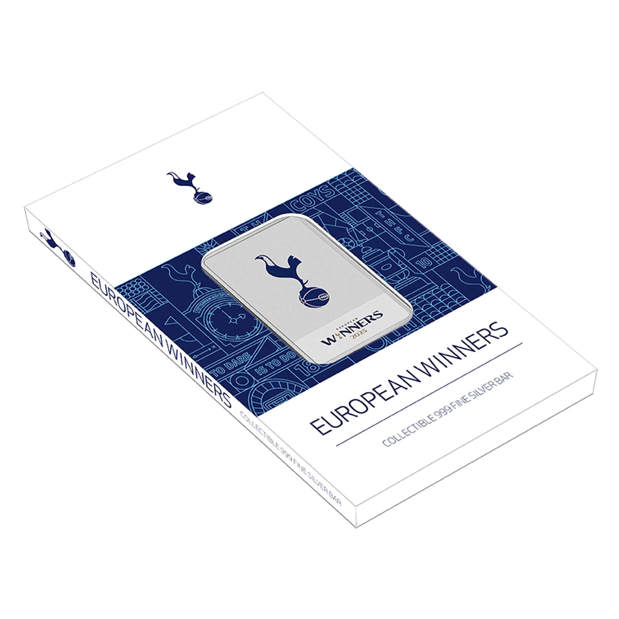 2025 Tottenham Hotspur Europa League Winners 1oz Silver Collectible Bar