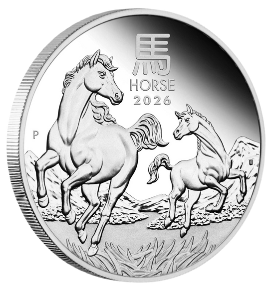 2026 Perth Mint Lunar Year of the Horse 1oz Silver Proof Coin