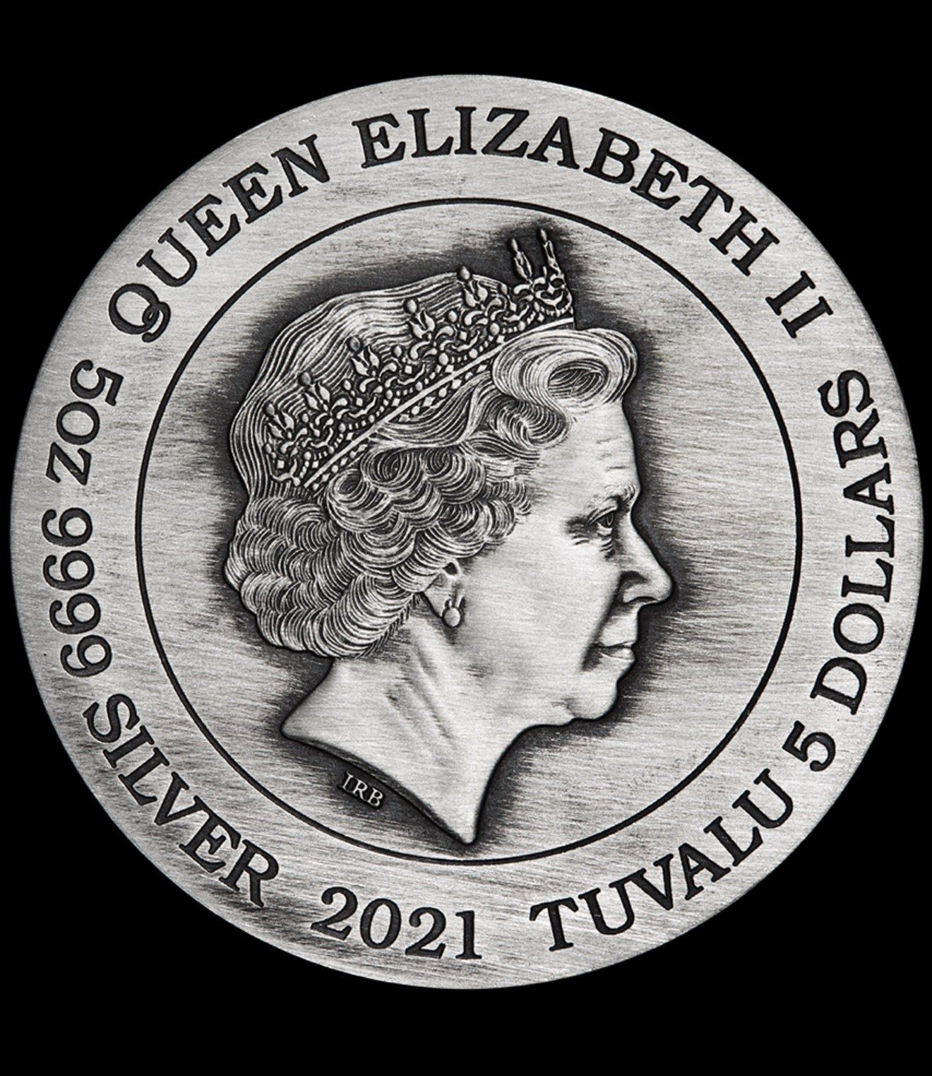 2021 Perth Mint Zhao Yun 5oz Silver Coloured Antiqued Coin