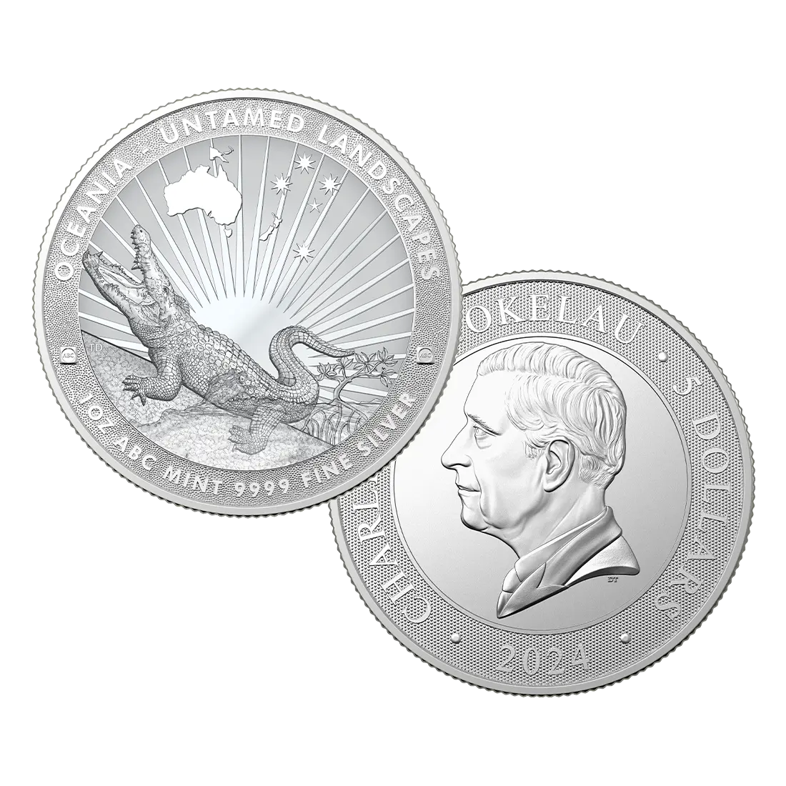 2024 ABC Untamed Landscapes Crocodile 1oz Silver Coin