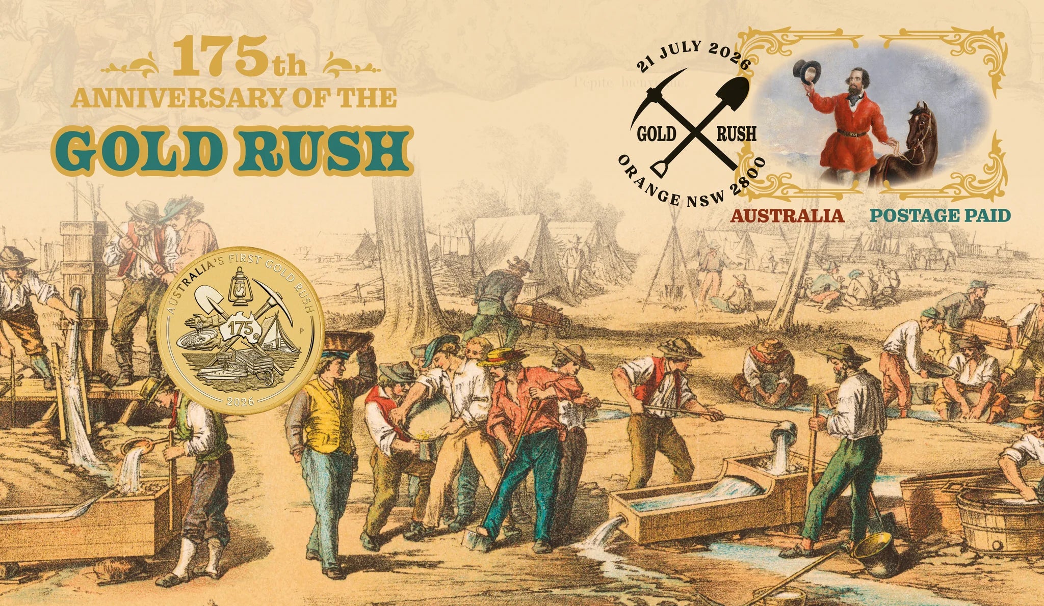 2026 Perth Mint Gold Rush 175th Anniversary $1 Uncirculated PNC