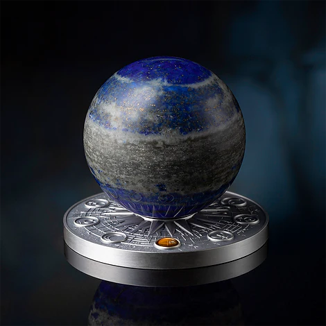 2024 Ghana Earth Solar System 2oz Silver Antique Proof Coin