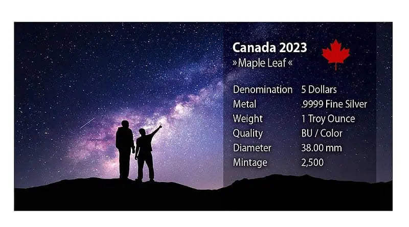 2023 Canada Pulsar The Universe 1oz Silver Maple Leaf Coin