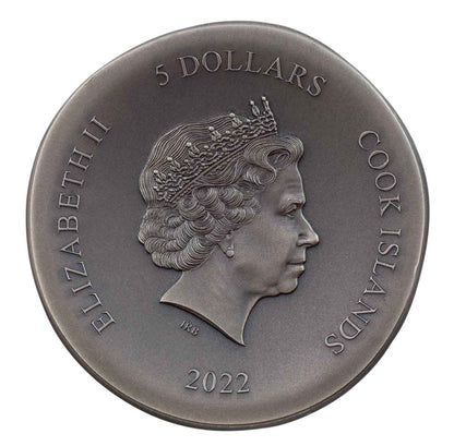 2022 Cook Islands Pegasus 1oz Silver Ultra High Relief Antique Finish Coin