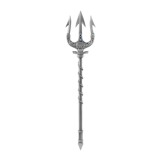 2025 Chad Poseidon Trident 2oz Silver Antiqued Coin