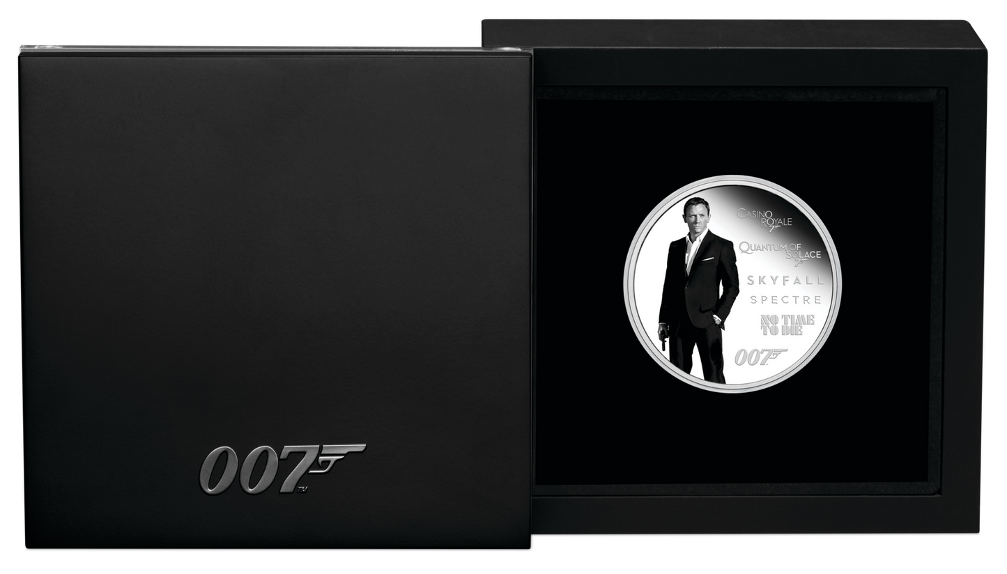 2024 Perth Mint  James Bond Daniel Craig Legacy Series  1oz Silver Proof Coloured Coin