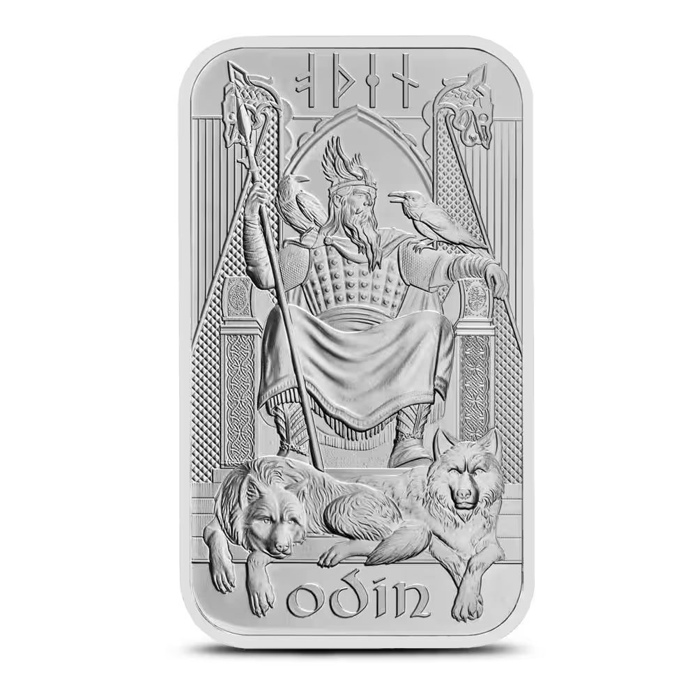 The Royal Mint Norse Gods Odin 1oz Silver Bullion Bar