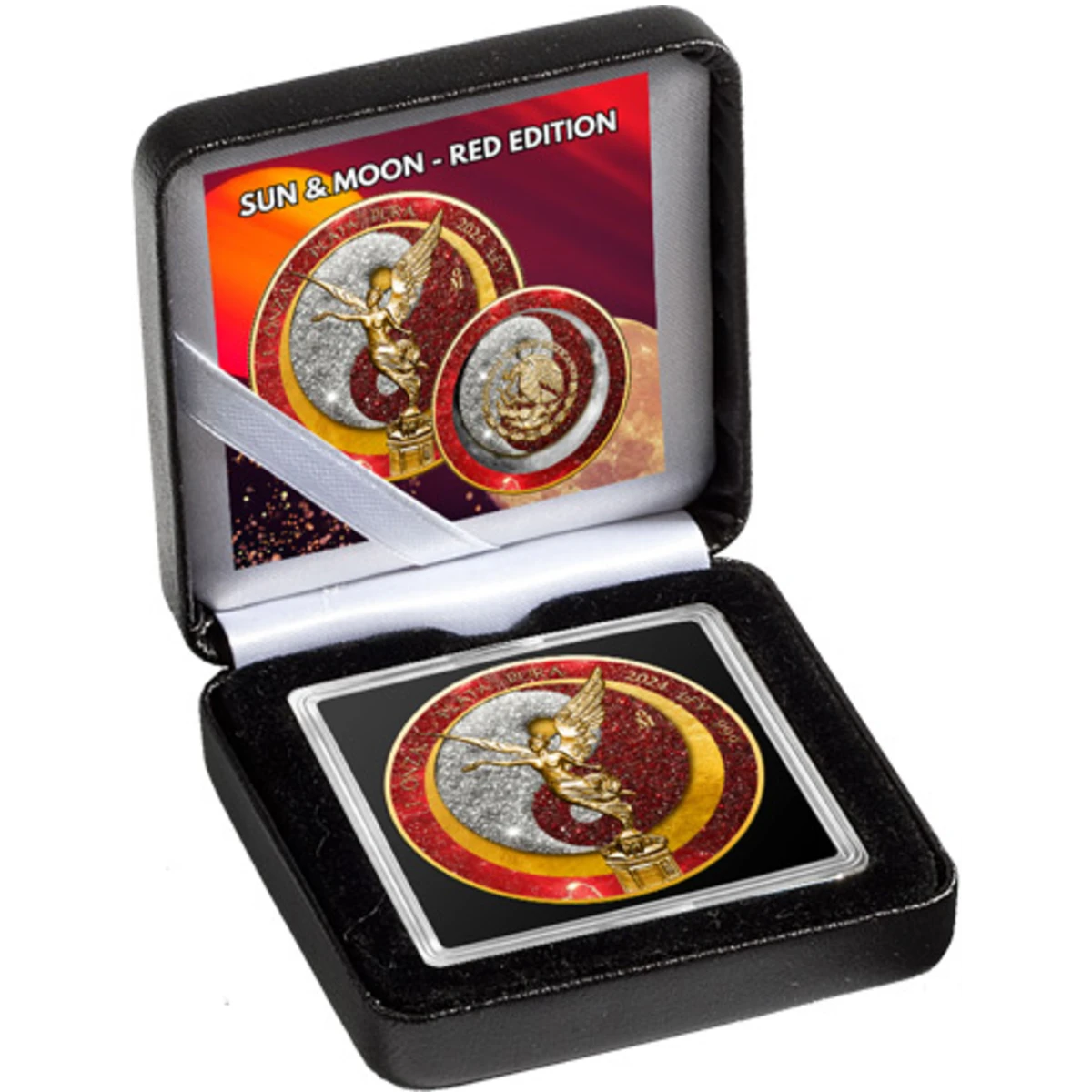 2024 Mexico Libertad Sun & Moon Yin Yang Red Edition 1oz Silver BU Coin
