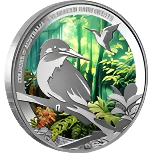 2025 NIUE COLOURS OF AUSTRALIA EVERGREEN RAINFORESTS 1OZ SILVER PROOF COIN