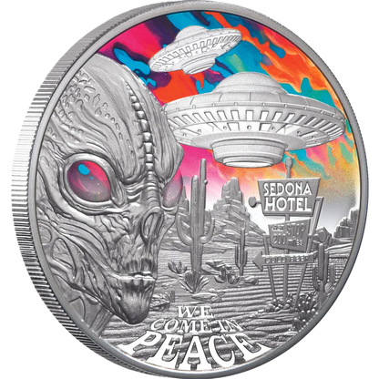 2024 NIUE Alien Encounters $1 1oz Silver Proof Coloured Coin