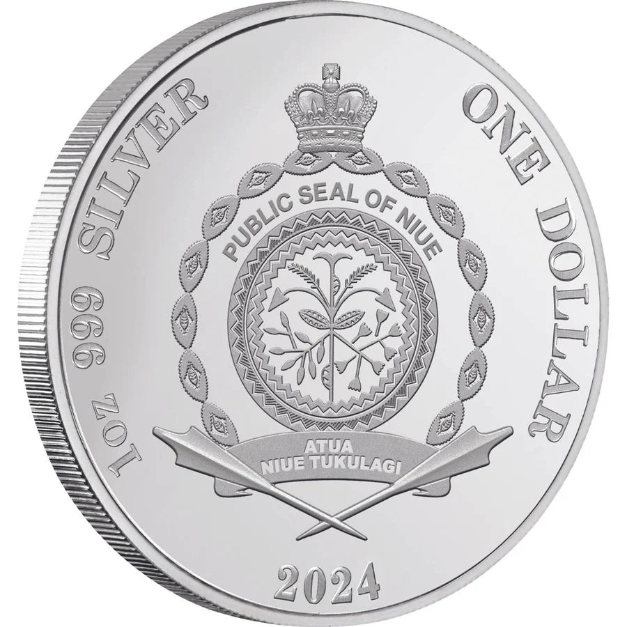2024 NIUE Alien Encounters $1 1oz Silver Proof Coloured Coin