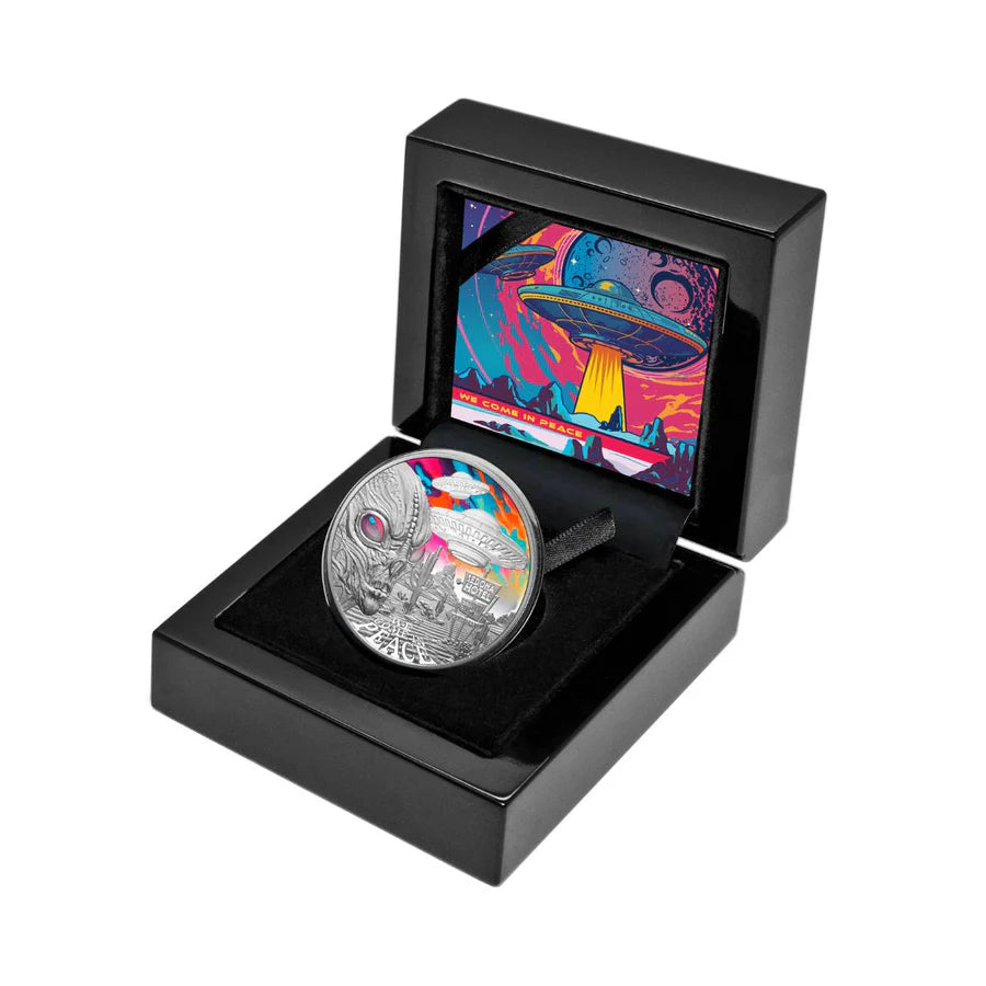 2024 NIUE Alien Encounters $1 1oz Silver Proof Coloured Coin