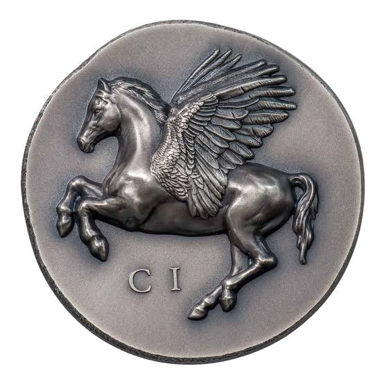 2022 Cook Islands Pegasus 1oz Silver Ultra High Relief Antique Finish Coin
