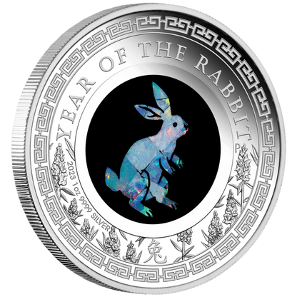 2023 Australian Opal Lunar Series Year of the Rabbit 1oz Silver Proof Coin