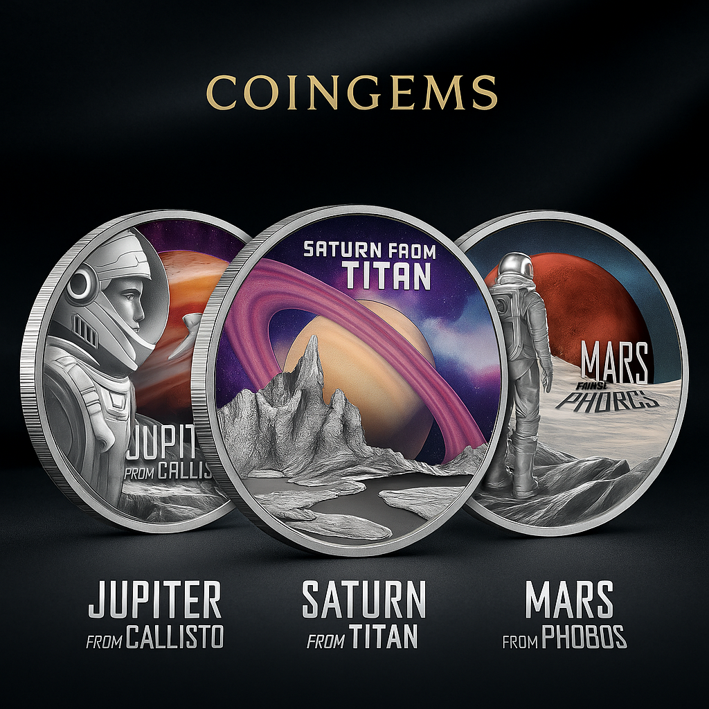 2024-26 Niue Space Series Mars Saturn & Jupiter 1oz Silver Proof 3 Coin Set